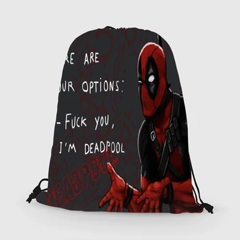 

Custom Deadpool Drawstring Bag Daypack Kids Satchel Casual Backpack Teenager Storage Bag Women Men 31x40cm*181031-02-28