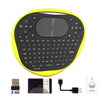 

New T8 Wireless Mini Keyboard 2.4G Air Fly Mouse Rubber Keyboard Muti-touch Touchpad For Android TV Box Notebook Tablet PC