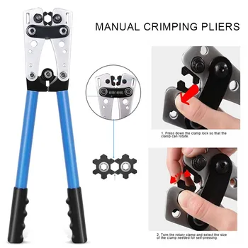 

Wire Crimper Cable Crimp Electric Tube Crimping Hand Tool Battery Lug CLH@8
