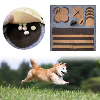 

Stress Release Pet Snuffle Feeding Mat Washable Dog Puzzle Toys Nosework Blanket for Dogs Interactive Training Pad