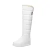 Winter Plush Warm Women Boots Comfortable Flat Knee High Boots Slip On Snow Boots Women Black White Pink 2022 New ► Photo 2/6