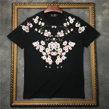 

PPFRIEND Summer New Unisex T-Shirt Men Women 100% Cotton 3D Plum Printing Casual T shirt High Quality Male Tee PP19043