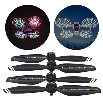 

2pair Led Lights Flash Propeller Fall Resistant Foldable Quick Release Night Flying Low Noise Easy Install For DJI Mavic Air 2