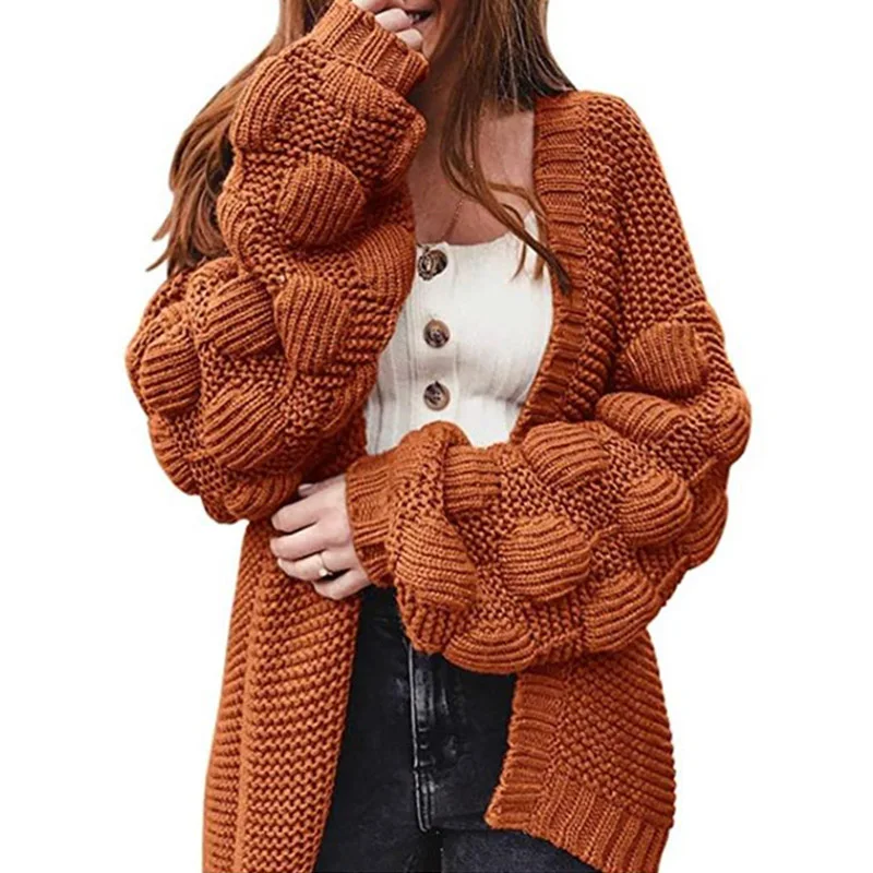 

Anbenser Women's Oversized Cardigan Knitted Sweaters Wrap Long Fall Open Front Knit Undefined Vintage Women's Sweaters 2021