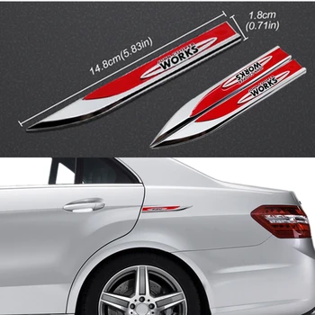 

Metal JCW Car Fender Side Sticker Badge Emblem Decals For MINI Cooper R50 R52 R53 R55 R56 R57 R58 R59 R60 R61 R62 F55 F56