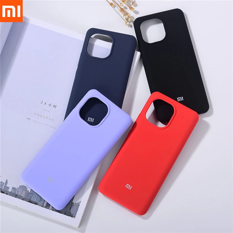 Original Xiaomi MI 11 Liquid Silicone Mobile Phone Case Cover High-Quality Full Protective Back Shell For xiaomi mi11 &amp Logo | Мобильные