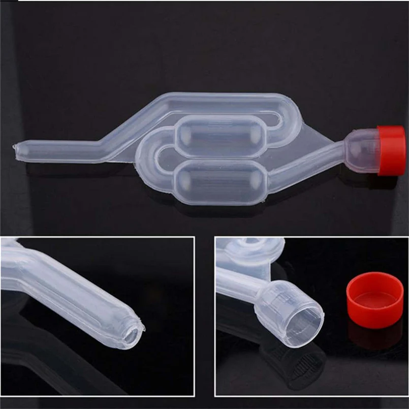 

5pcs brewing valve with cork beer brewed air lock bubble washer plastic one way exhaust sealing valve S-shaped air lock 30D4