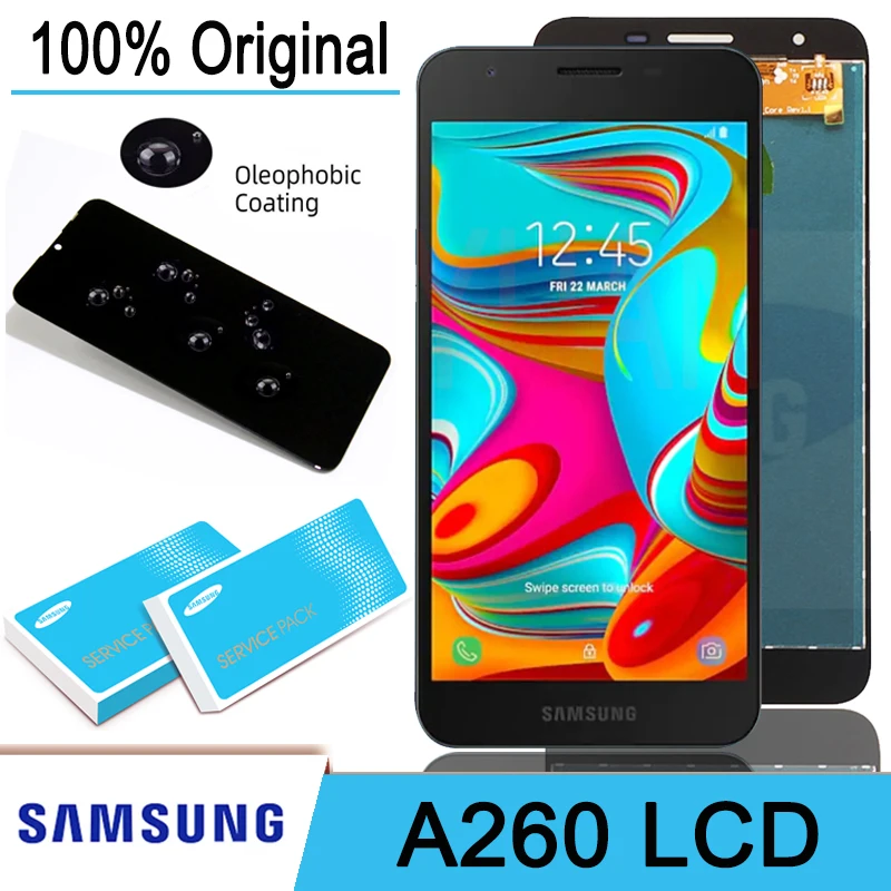 100% Оригинальный 5 0 ''Super AMOLED ЖК дисплей с сенсорным экраном дигитайзер для Samsung Galaxy A2 Core A260 A260F/DS запасные