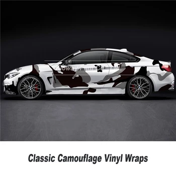 

classic Black Grey Camo Vinyl Film Car Vinyl Wrap Film Roll Foil Sticker Sheet for Bike Console Computer Bubble free