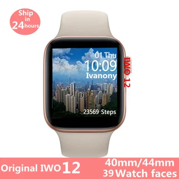 

Original IWO 12 Watch 5 Series 5 1:1 Smart Watch IWO12 for Apple iPhone IOS Android ECG Heart Rate Monitor Clock VS IWO 11 IWO 8