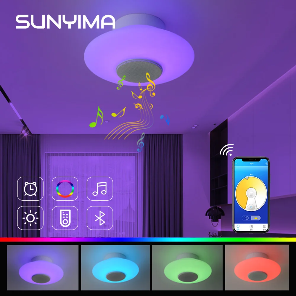 

SUNYIMA Bluetooth LED Ceiling Light RGB Smart Music modern Led ceiling lamp APP Remote Control Light For Living Room