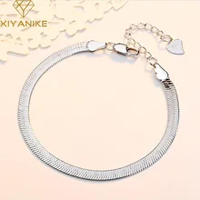 XIYANIKE 925 стерлингового серебра юбилей подарок Горячая Мода лезвие браслет для женщин классический короткий настраиваемый очаровательный ювелирные изделия