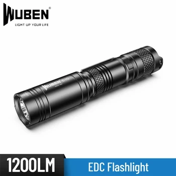 

WUBEN E10 EDC Flashlight 18650 CR123A batteries 1200 Lumens OSRAM P9 LED Compact Variable Output Tail Switch outdoor torch
