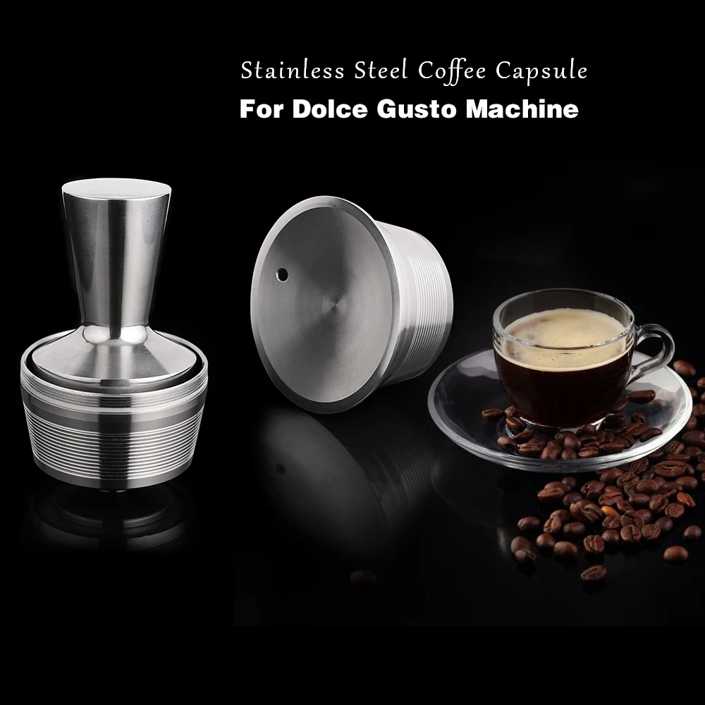 Stainless Steel Refillable Nescafe Dolce Gusto Capsules Reusable Dolce Gusto Metal Capsula Use 500times Capsulas Reutilizables