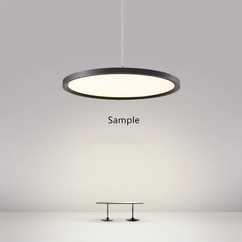 

85-265V Modern Ultra-Thin LED Ceiling Lights For Living Room High Lumens Luminaires Black Chandelier Lighting Office Chandeliers