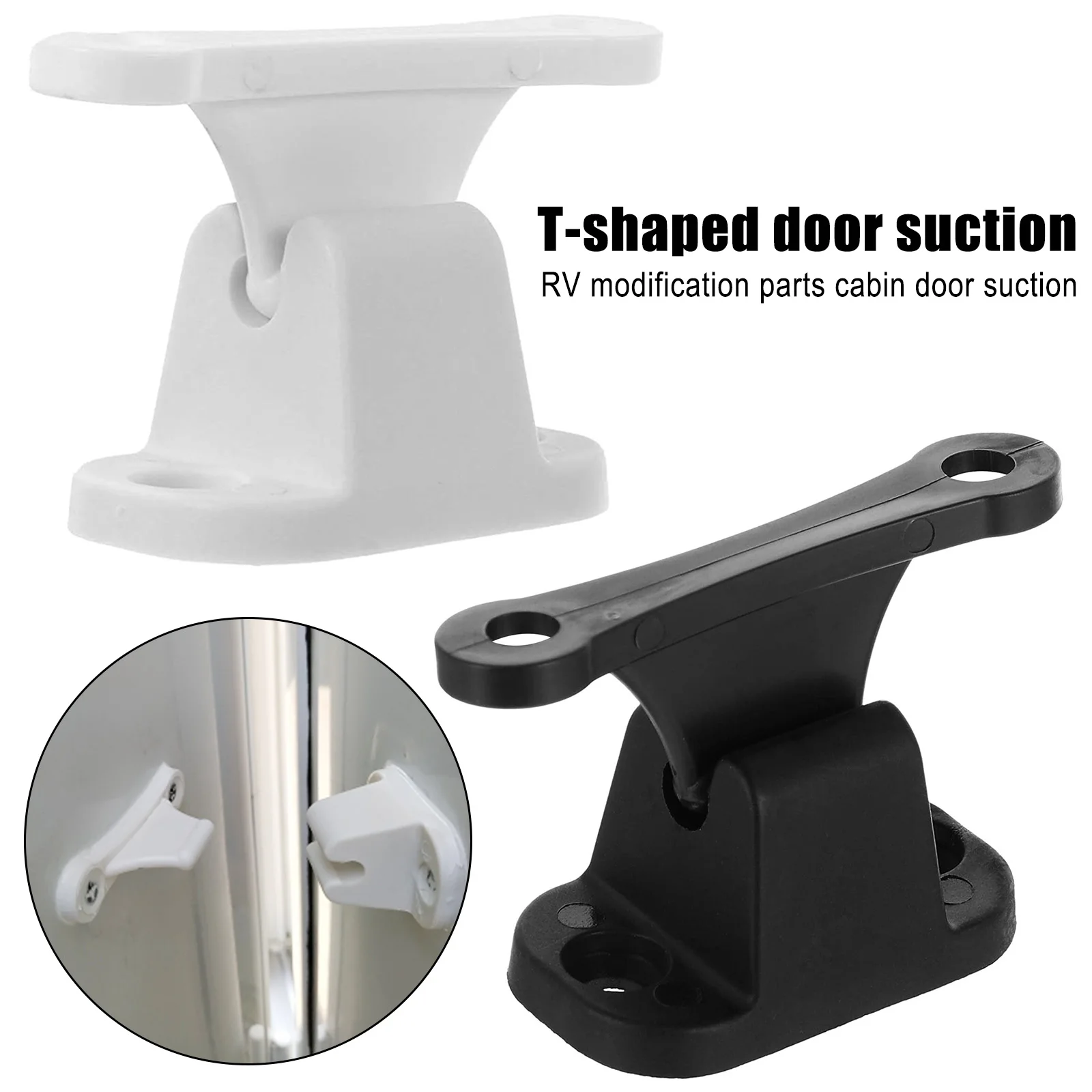 RV Door Retainer Kit RV Baggage Door Catch Compartment Clips Latch Nylon Door Catch Holder Cargo RV Trailer Stop Entry for Caravan Motorhomes