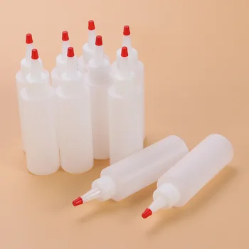 

10pcs 120ml Plastic Squeeze Squirt Condiment Bottles With Twist On Cap Lids Top Dispensers For Ketchup Mustard Hot Sauces Olive