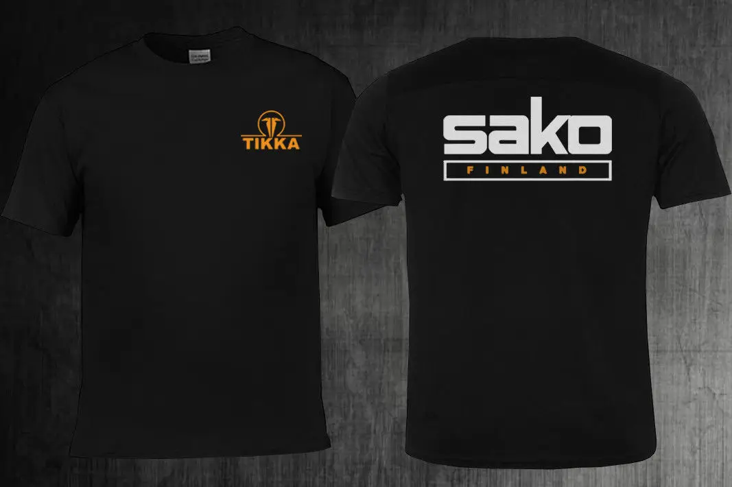 2019 Hot Sale Fashion New Tikka By Sako Finland Firearms Logo Men'S Black Design T Shirt Tee 034354 |