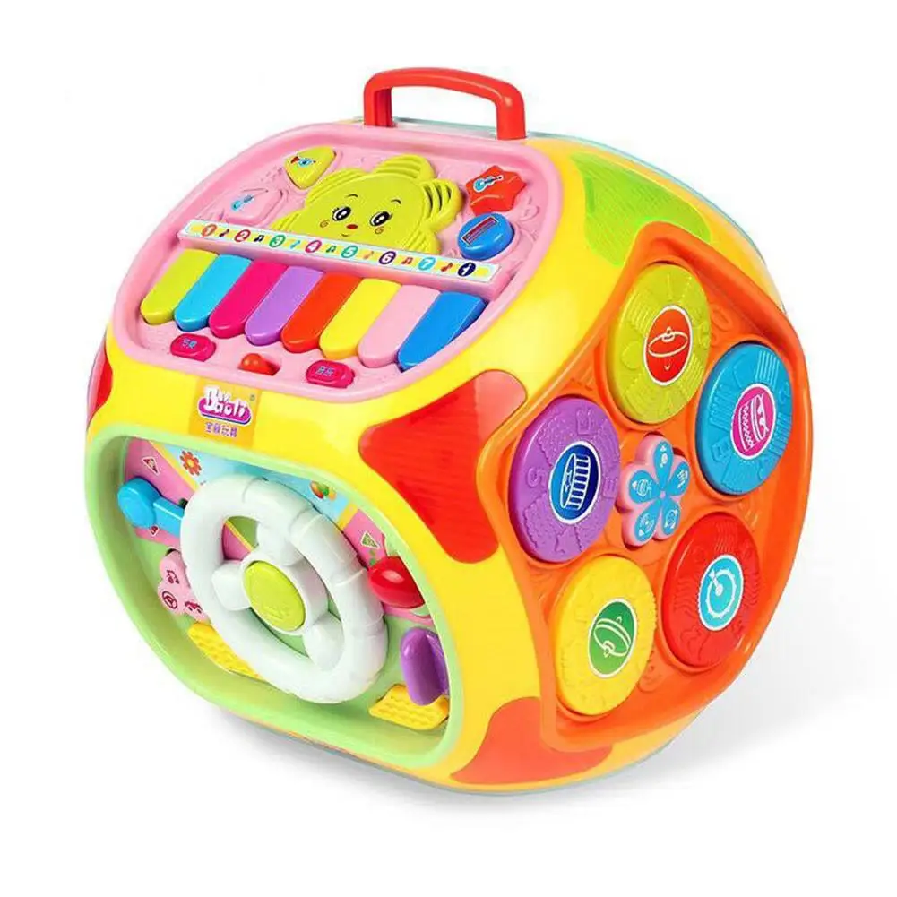 

Children Seven-Faceted Toy Multi-Function Game Table Baby Wisdom House Puzzle Music Study House Enlightenment Cognitive Toy