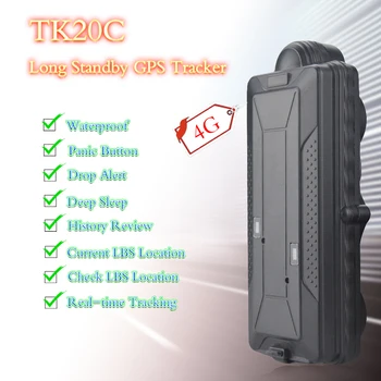 

4G Magnet Car GPS Tracker LTE TK20C WiFi GPS GPRS GSM Waterproof 20000mAh Battery Vehicle GPS Tracker Device Geo Fence Anti Lost