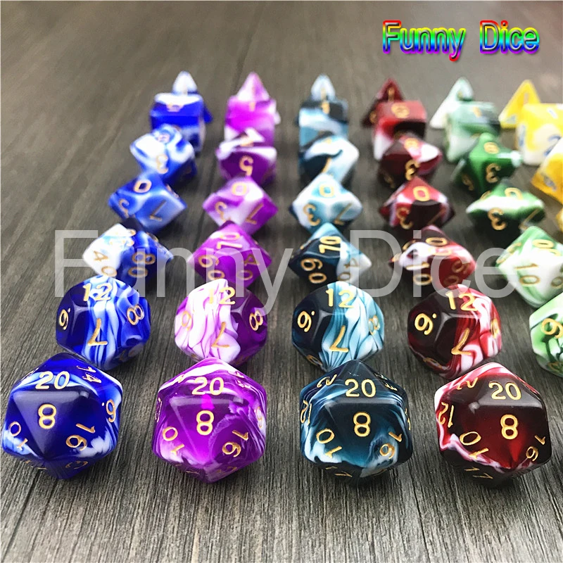 

7pcs Polyhedral Nebula d4 d6 d8 d10 d12 d20 game dice set for DUNGEONS& DRAGONS Games 2017 Brand New
