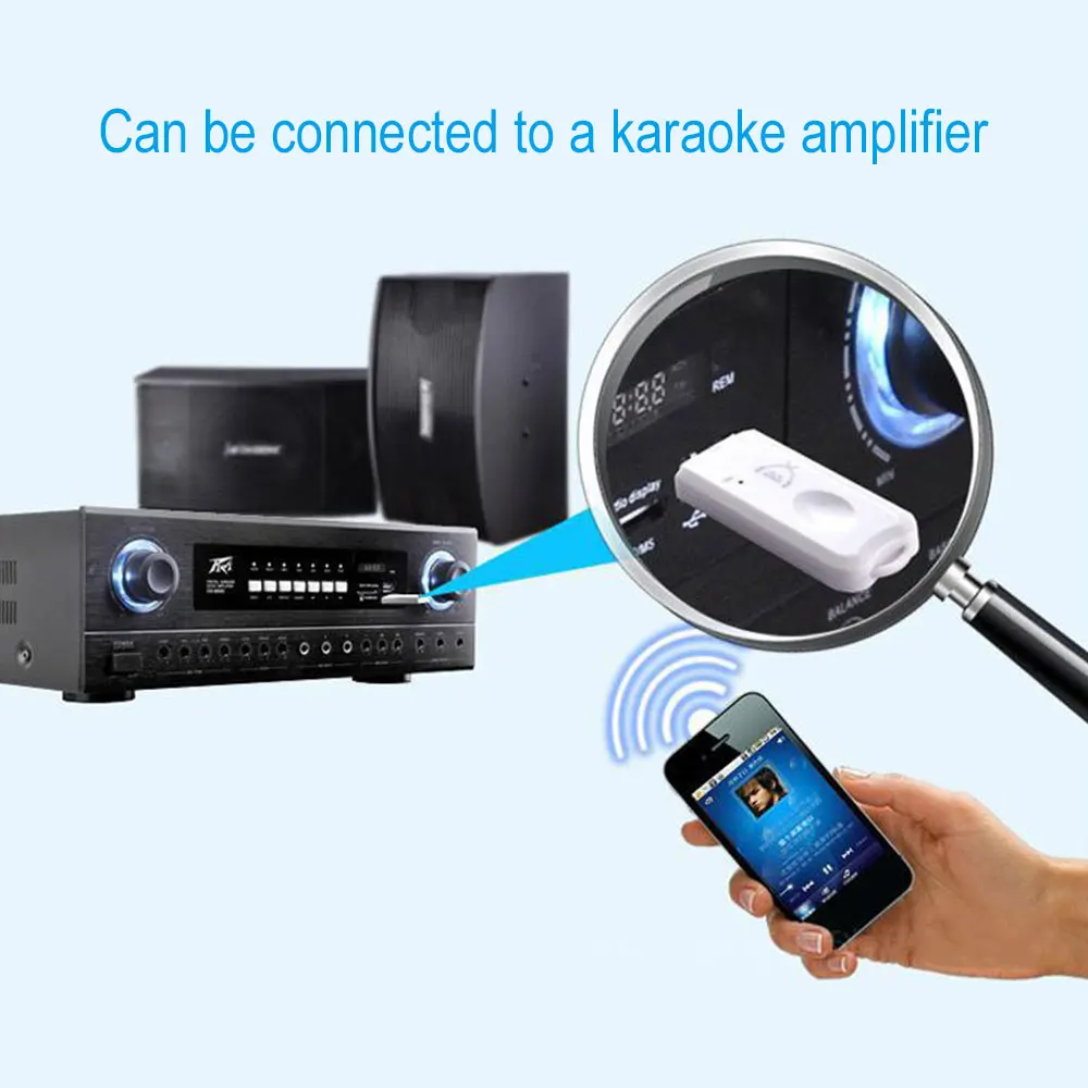 USB Bluetooth адаптер автомобильный Bluetooth приемник Универсальный беспроводной Bluetooth приемник AUX аудио 2 в 1 двойной выход прочный