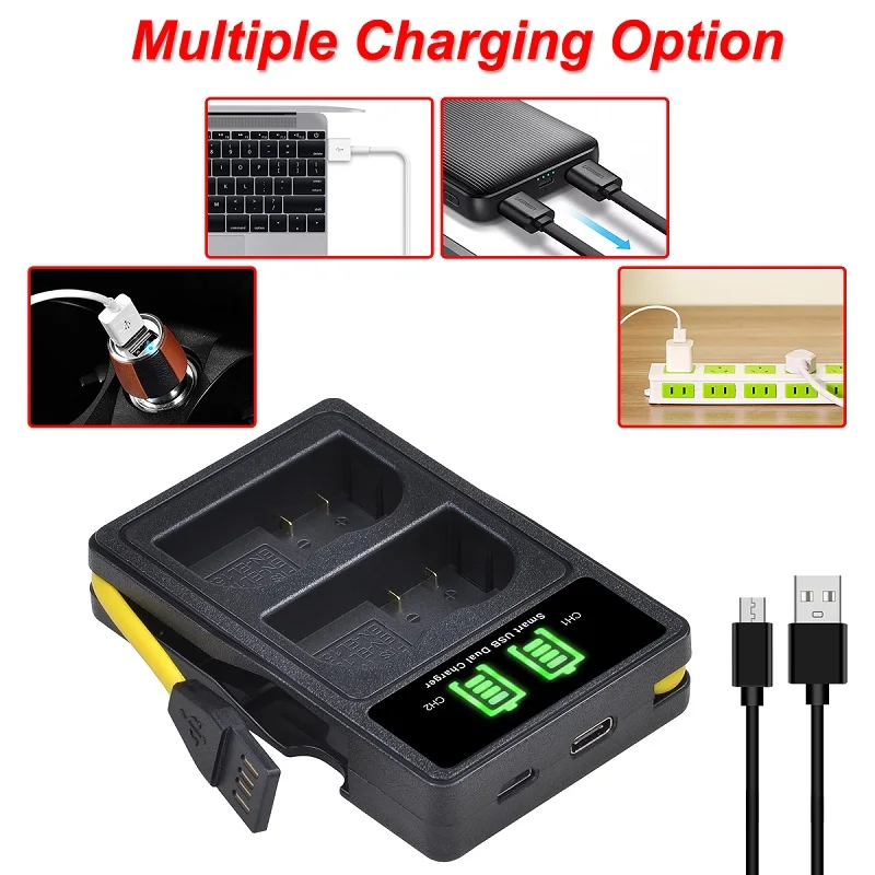 Caricabatterie Dual USB Hisewen Per Nikon EN-EL15/EL15a/EL15b/EL15c - Compatibile Con D750, D850, Z6, Z7 - Foto 12