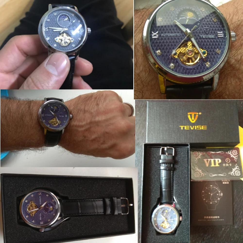 Tevise автоматические Tourbillon механические часы люксовый бренд водонепроницаемые часы мужские спортивные мужские часы самоходные