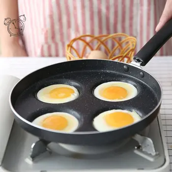 

2020 New Fried egg pot non-stick pan household mini poached egg burger egg dumpling pot mold four holes small fried egg artifact