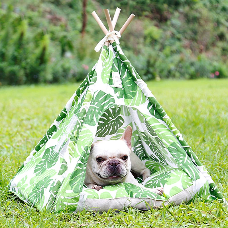  RFWCAK Pet Tent Dog Beds Cat Toy House Portable Washable Mat Kitten Bed Kattenmand Bull Terrier Ken