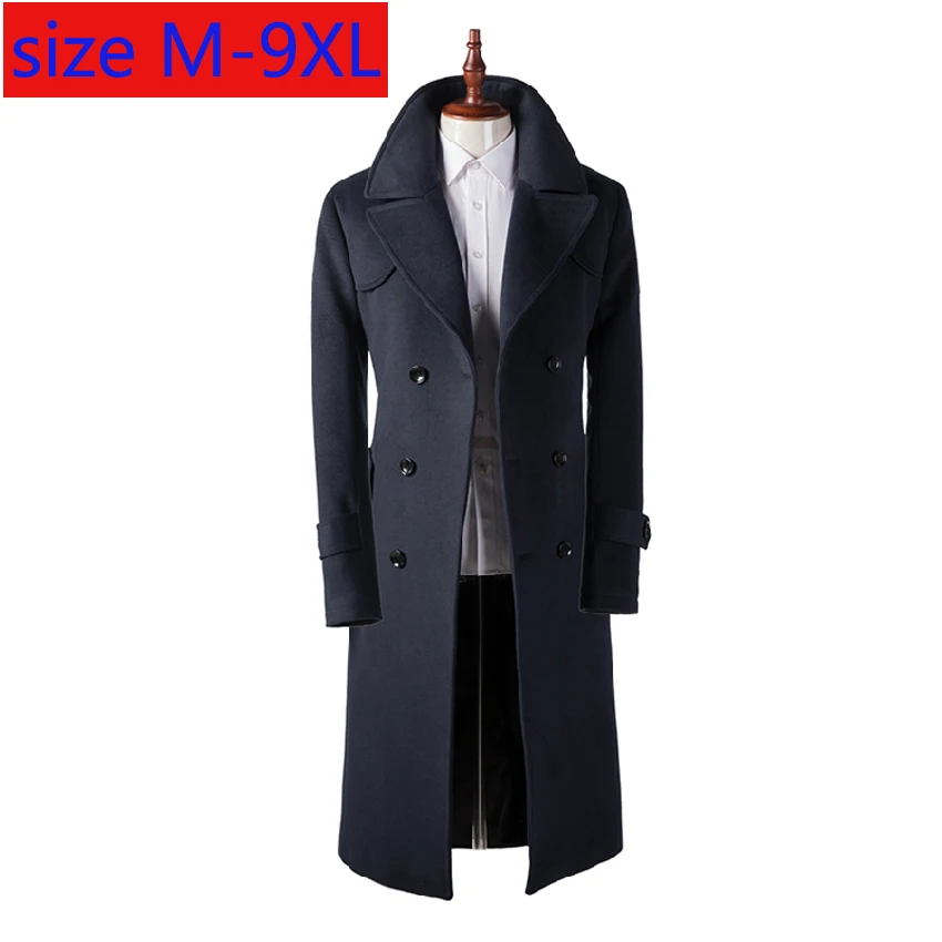 mens long double breasted wool coat