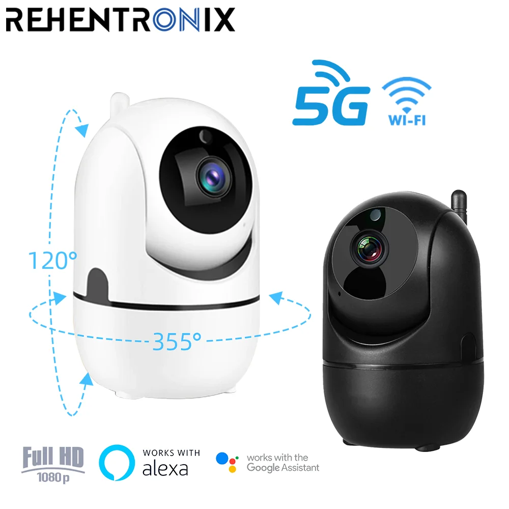 Семейная Wi-Fi камера 1080P WiFi PTZ IP-камера Внутренняя видеонаблюдения Alexa Google