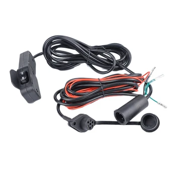 

A1060 12V-24V Plastic ATV UTV Winch Rocker Switch Handlebar Control Line Kits Electric Winch Handle Switch (Black)