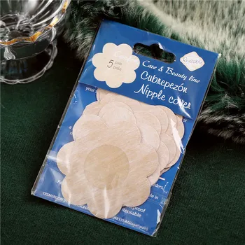 

Disposable Nipple Stickers Non-woven Nipple Stickers 5 Pairs A Pack of Nipple Stickers Invisible Bra Stretch Cloth Patch New
