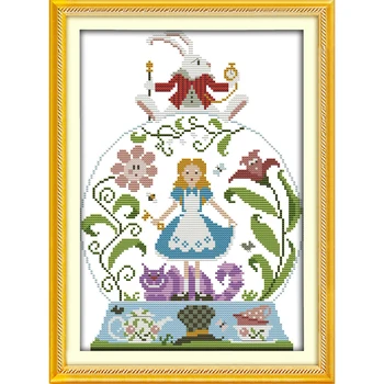 

Everlasting love Fairy Tales Chinese cross stitch kits Ecological cotton clear stamped printed 14CT 11CT DIY wedding decoration