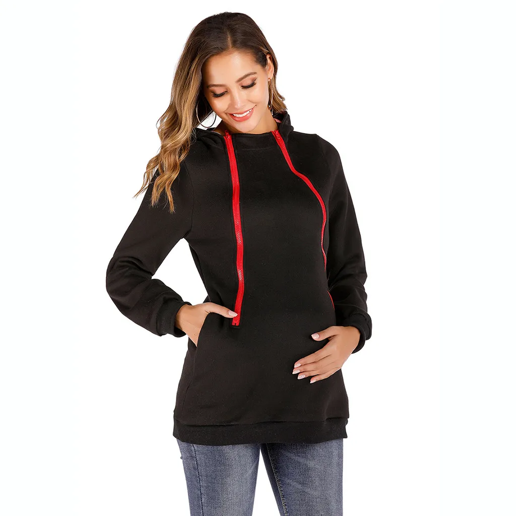 maternity hoodie hoodies maternidad pregnant bluzy damskie maternidade new Long Sleeve Solid худи женские для беременных зима Z4