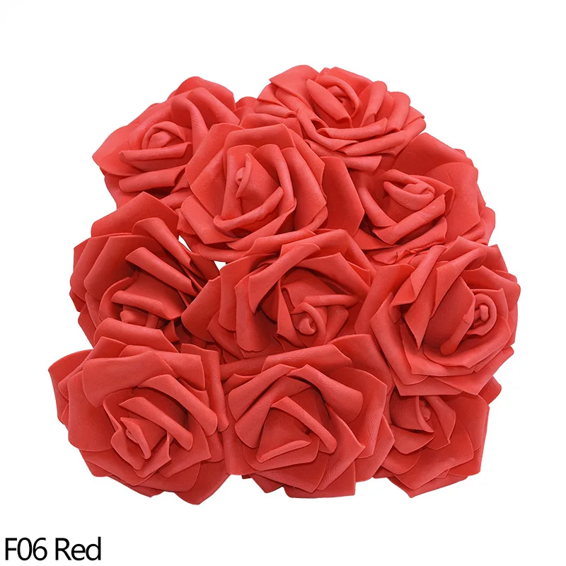 8 см искусственные розы PE пена цветок домашний стол декор романтический свадебный для невест бонкет DIY ВЕНОК украшения сада - Цвет: F06