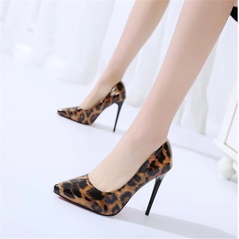

Autumn Sexy Leopard Women Shoes High Heels 11.5CM Elegant Office Pumps Shoes Women Animal Print Pointed Toe Luxury Singles Shoes