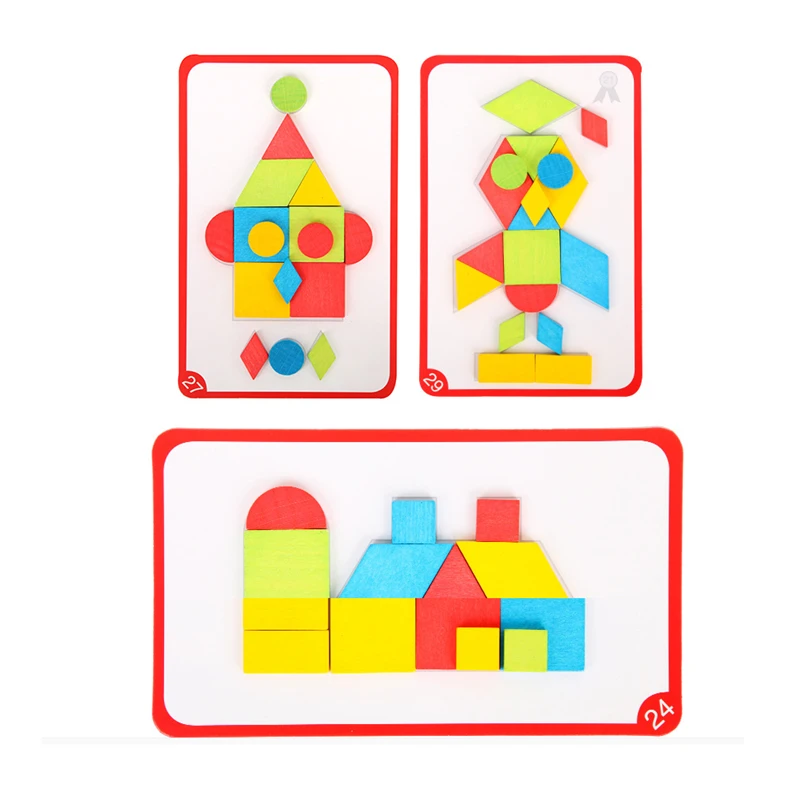Tangram, деревянные игрушки для детей, строительные блоки, игра, головоломка, игрушка, интеллект, образование, spelgoed Juegos Educativos