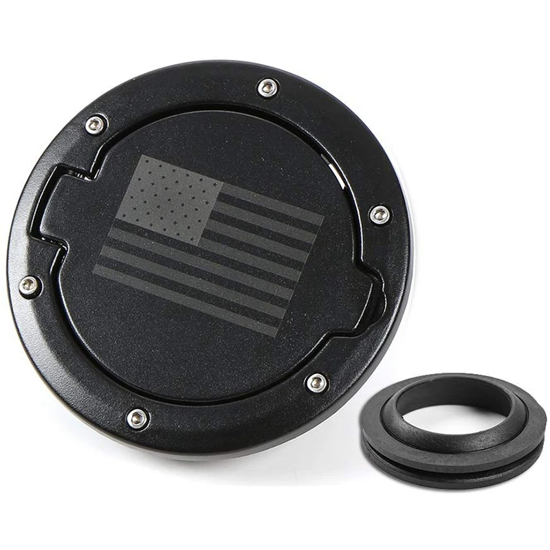 Fuel Filler Door Gas Tank Cap Cover Accessories for 2007-2017 Jeep Wrangler JK &amp Unlimited Sport Rubicon Sahara (US Flag) | Автомобили