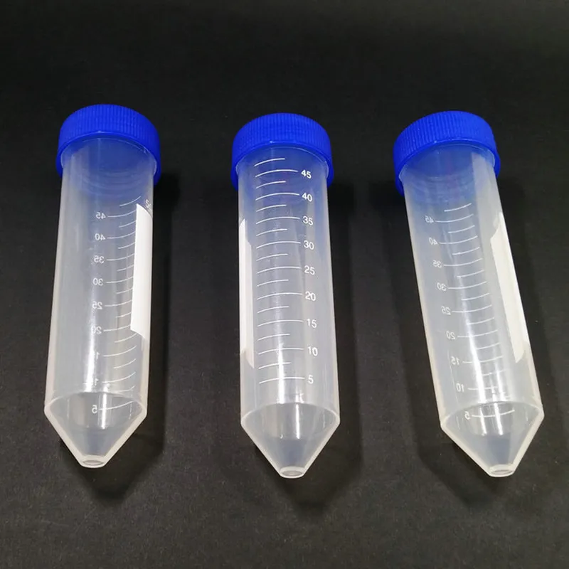 50ml 50Pcs/Lot Microcentrifuge Centrifuge Tubes With V-shape Screw Cap Plastic Centrifuge Tube Test Sample Vials
