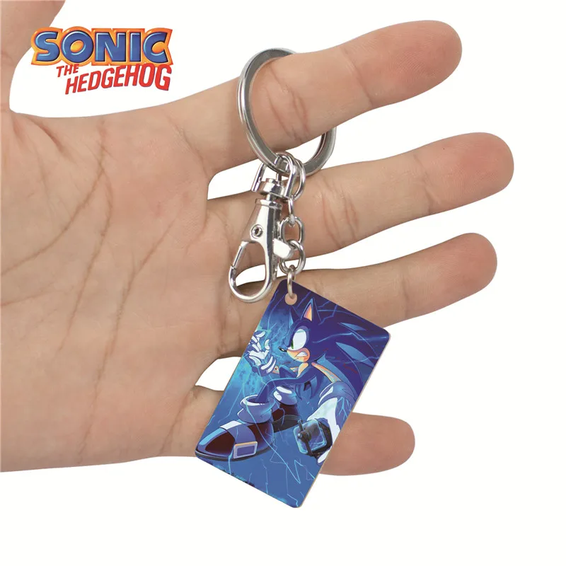 

Sonic the Hedgehog PMMA Figure Card Mobile Charm Chain Key Chains Keychain Pendant Key Ring
