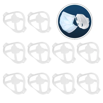 

10 PCS Mask Bracket Mask Stand Mask Accessories Three-Dimensional Space Mask Bracket Heart Portable Mask Inside Pad
