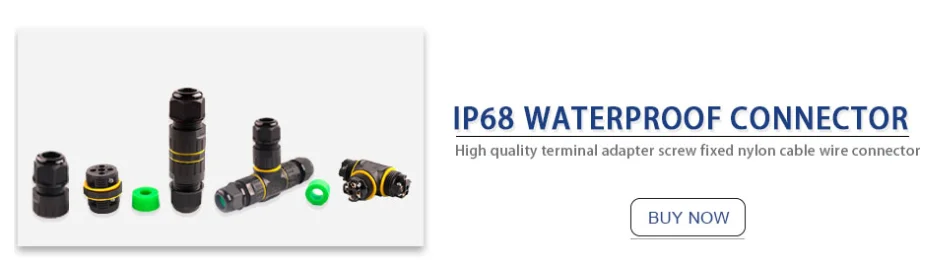 10Pcs IP68 2/3 Pin Wasserdichte Gerade Stecker Elektrische Draht CableConnector Outdoor Steckdose Terminal Block Junction Box – Detail 5