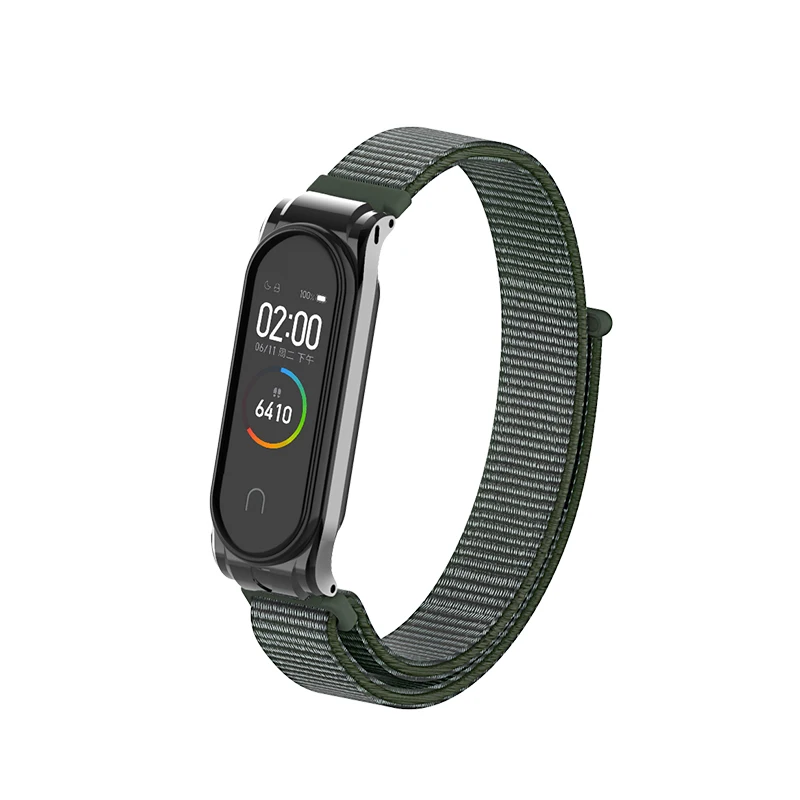 7398 Нейлоновый браслет-петля для Xiaomi mi Band 4 спортивный ремешок нейлоновый ремешок на запястье для mi band 3 4 браслет mi band 4 3 nfc аксессуары - Цвет ремешка: 7398