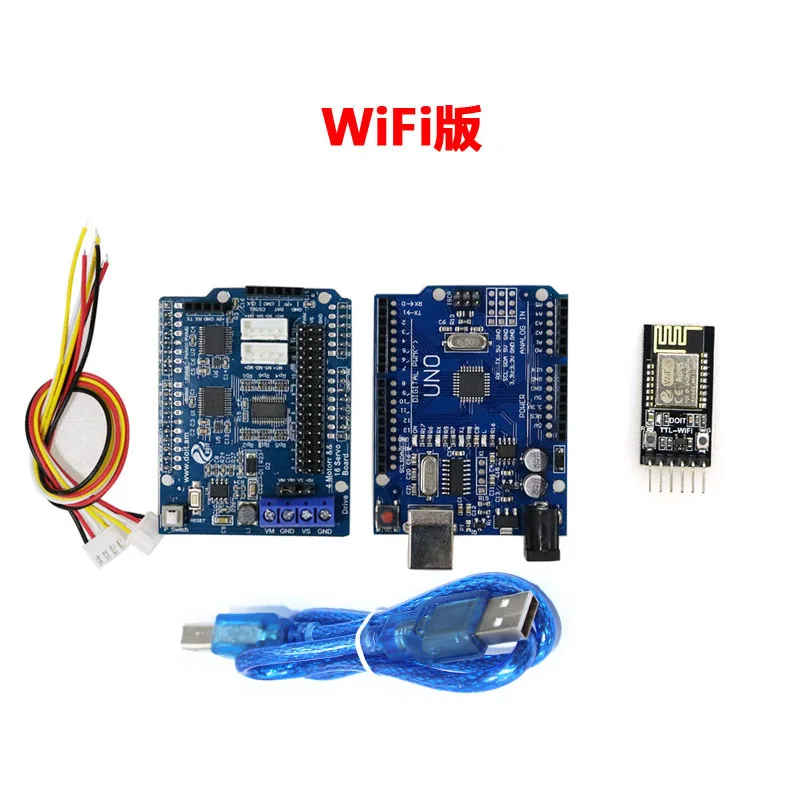 WiFi Control Kit 80 мм Mecanum колеса металлические 4WD шасси автомобиля с Mecanum колеса умный робот автомобильные шасси с универсальным колесом DIY Набор автомобилей - Цвет: WiFi Control Kit