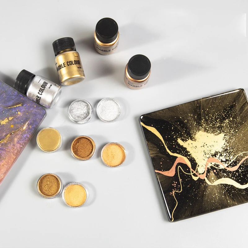 15g/3g Epoxy Resin Colorant Glitter Marble Metallic Pigment Mirror Metal Texture Pearl Powder Resin Mold Dye Jewelry Making gypsum powder pigment pearl powder