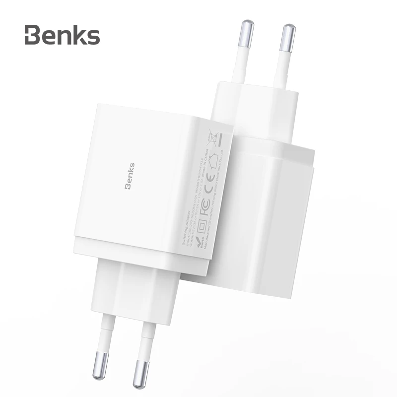 Benks PA31 PD USB C зарядное устройство адаптер для iPhone XS 11 Pro MAX X XR 8Plus Xiaomi Быстрая зарядка 18 Вт EU type-C порт Quick Charge 3,0