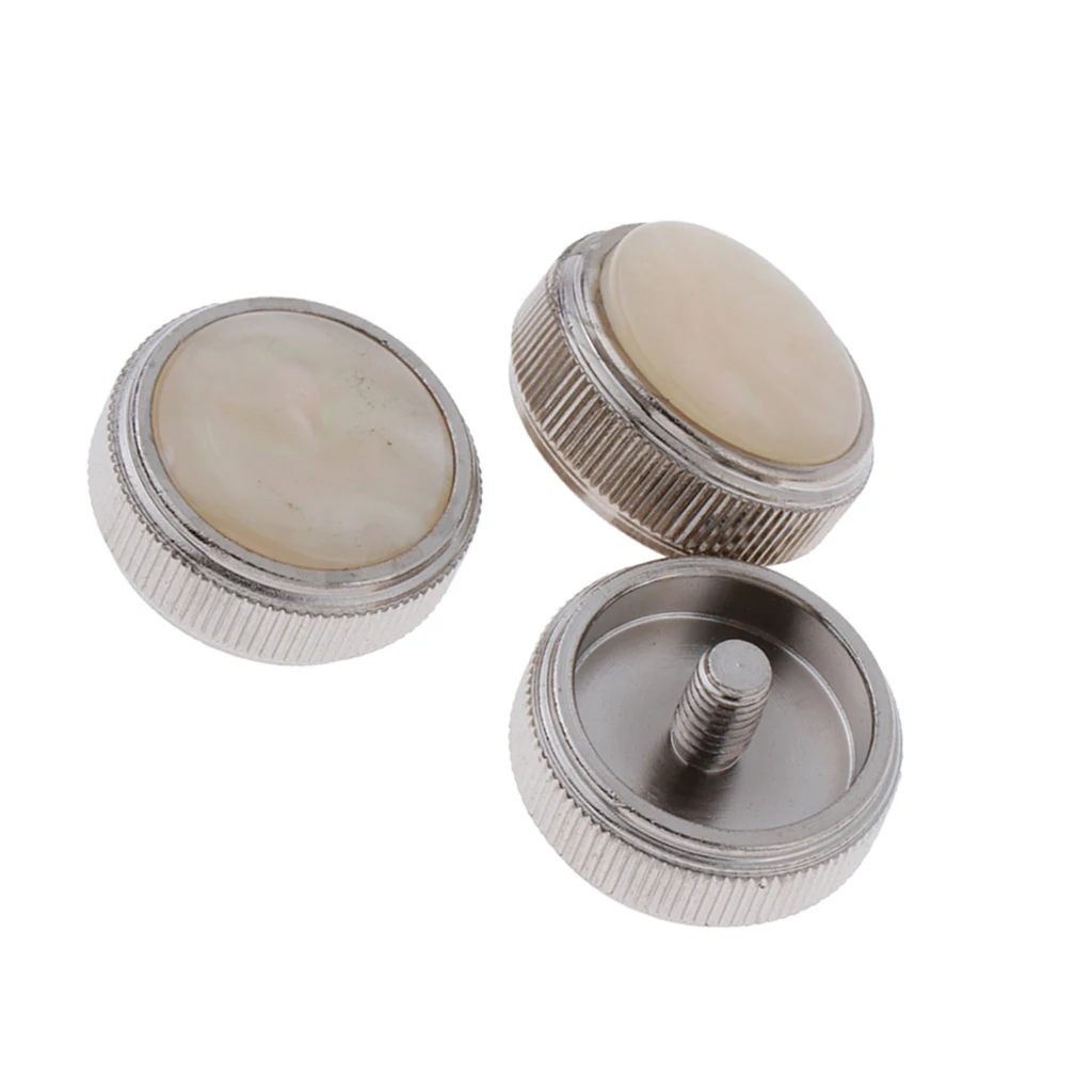 3 Pieces Alloy Valve Finger Buttons For Baritone Trumpet Brass Instruments