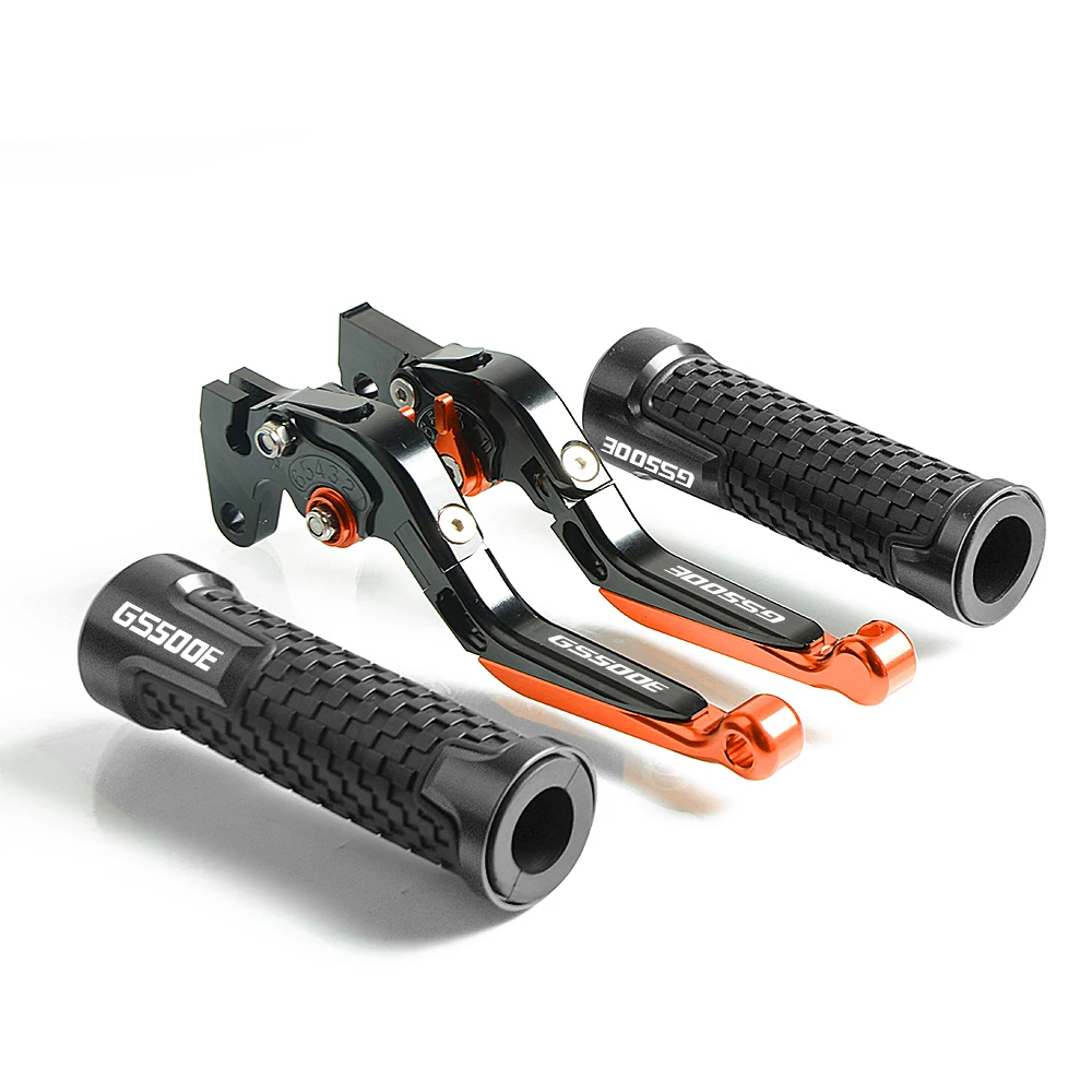 orange black Мотоцикл с ЧПУ Тормозная ручка Регулируемый складной тормозной рычаг сцепления ручки для Suzuki GS500E GS 500E GS 500 E 1994 1995-1998 - Цвет: orange black